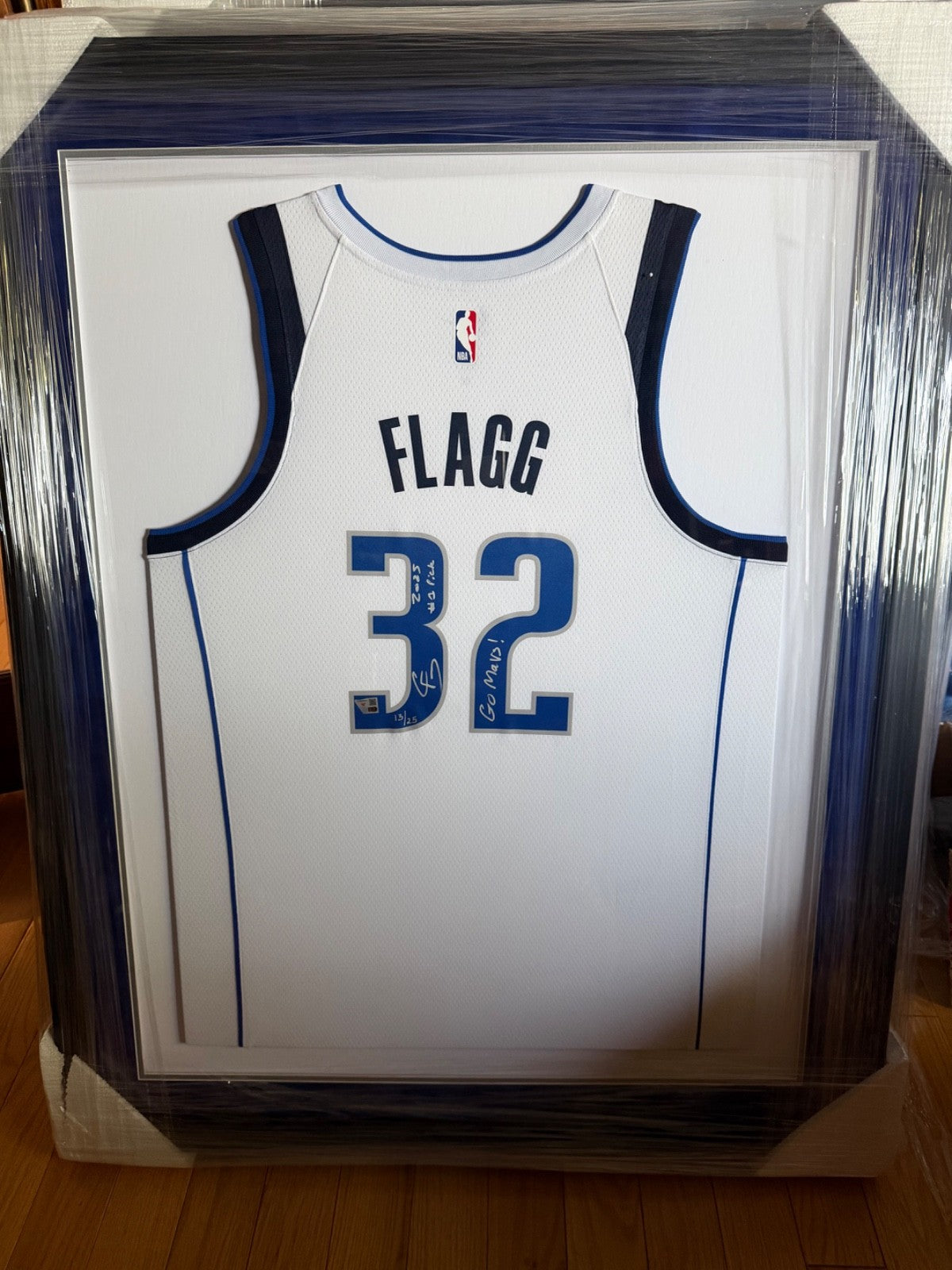 【額入り】Cooper Flagg 直筆サイン入りユニフォーム Cooper Flagg Signed & Dual-Inscribed Blue Dallas Mavericks