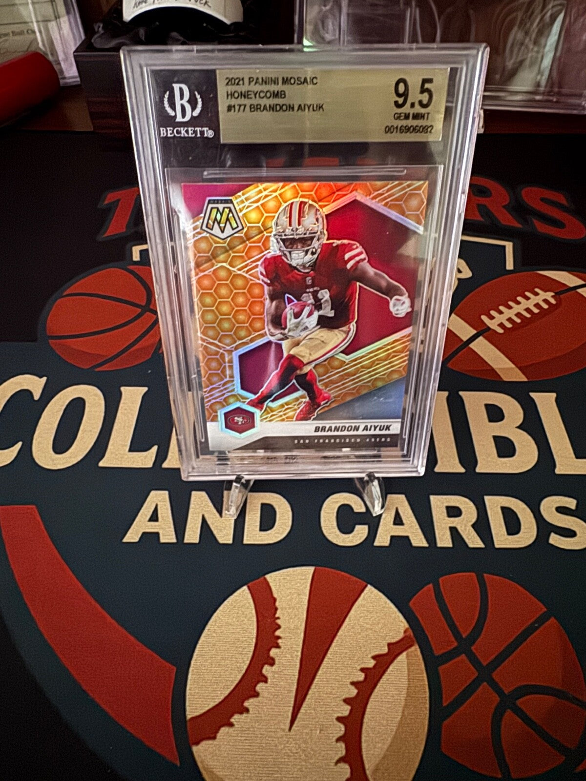 2021 Panini Mosaic Brandon Aiyuk Honeycomb #177 Francisco 49ers BGS 9.5 LOW POP