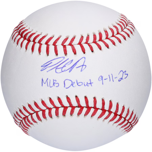 Pete Crow-Armstrong Chicago Cubs Signed Baseball with "MLB Debut 9/11/23" Insc