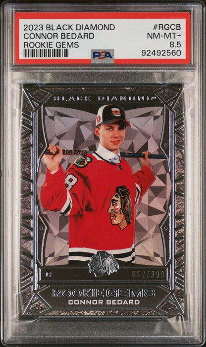 2023 Black Diamond Connor Bedard Rookie Gems /399 (PSA 8.5 FIRST GRADED!!!)