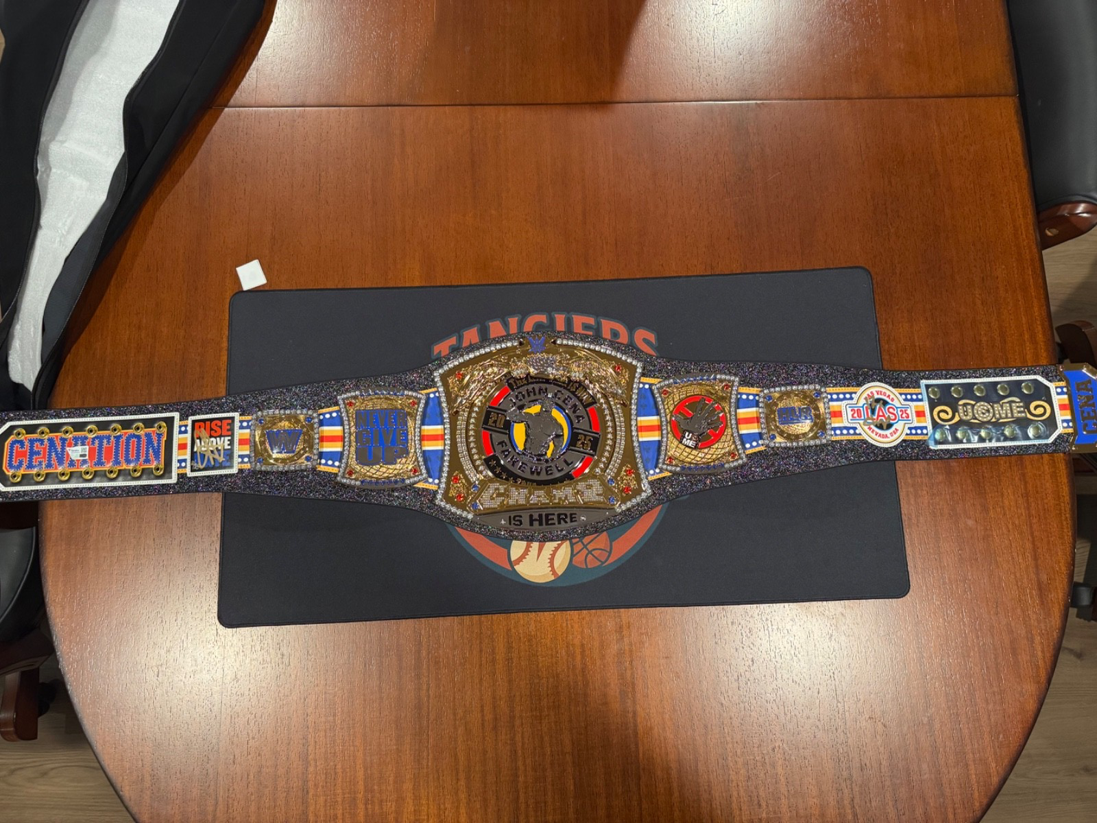 John Cena WWE Signed Farewell Wrestlemania Championship Belt Fanatics Auto /25