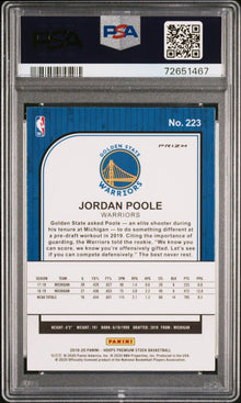 2019 Hoops Premium Stock Jordan Poole Purple Disco GEM-MT PSA 10 LOW POP RC