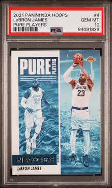 2021-22 Panini NBA Hoops - Pure Players LeBron James #4 PSA 10 POP 7