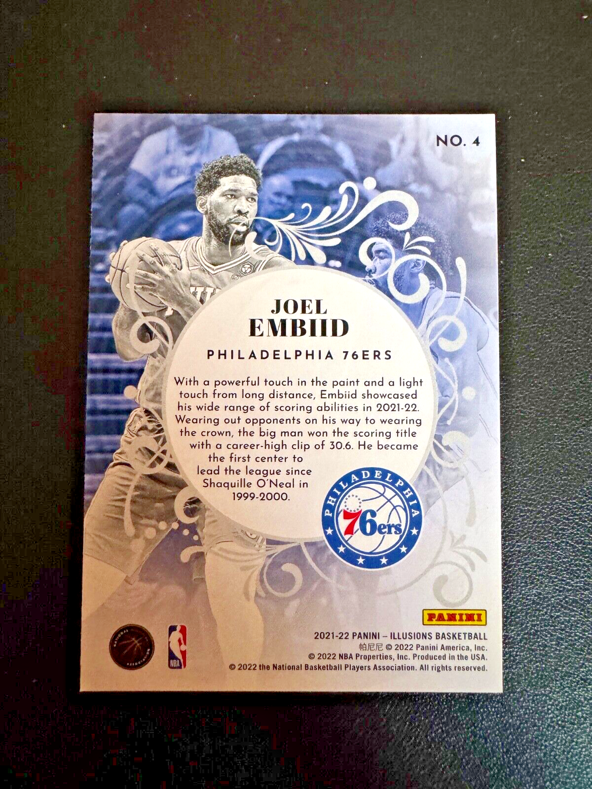 2021-22 Panini Illusions - King of Cards Joel Embiid #4 Embossed
