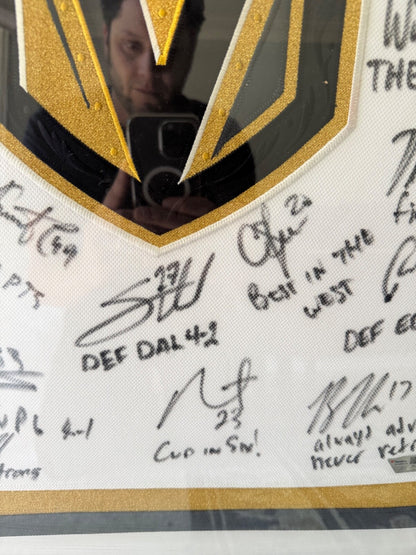 Las Vegas Golden Knights Framed Team Signed Stanley Cup Jersey Limited to 23 COA