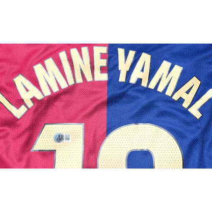 FC Barcelona Lamine Yamal Signed Soccer Jersey BAS Beckett Witnessed