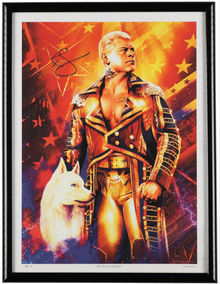 Cody Rhodes "The American Nightmare" Signed, Framed Print LE (#90/150) - 19 x 25