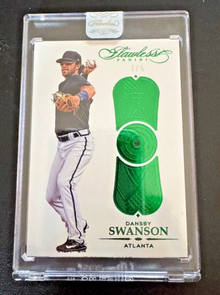 2017 Panini Flawless Dansby Swanson Rookie Emerald 1/5 RD Atlanta Panini Encased