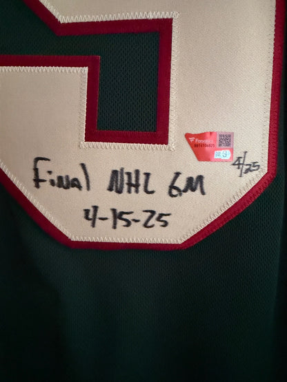 Marc-André Fleury Final NHL Game Signed & Inscribed Jersey – “Flower” – 4/10/25