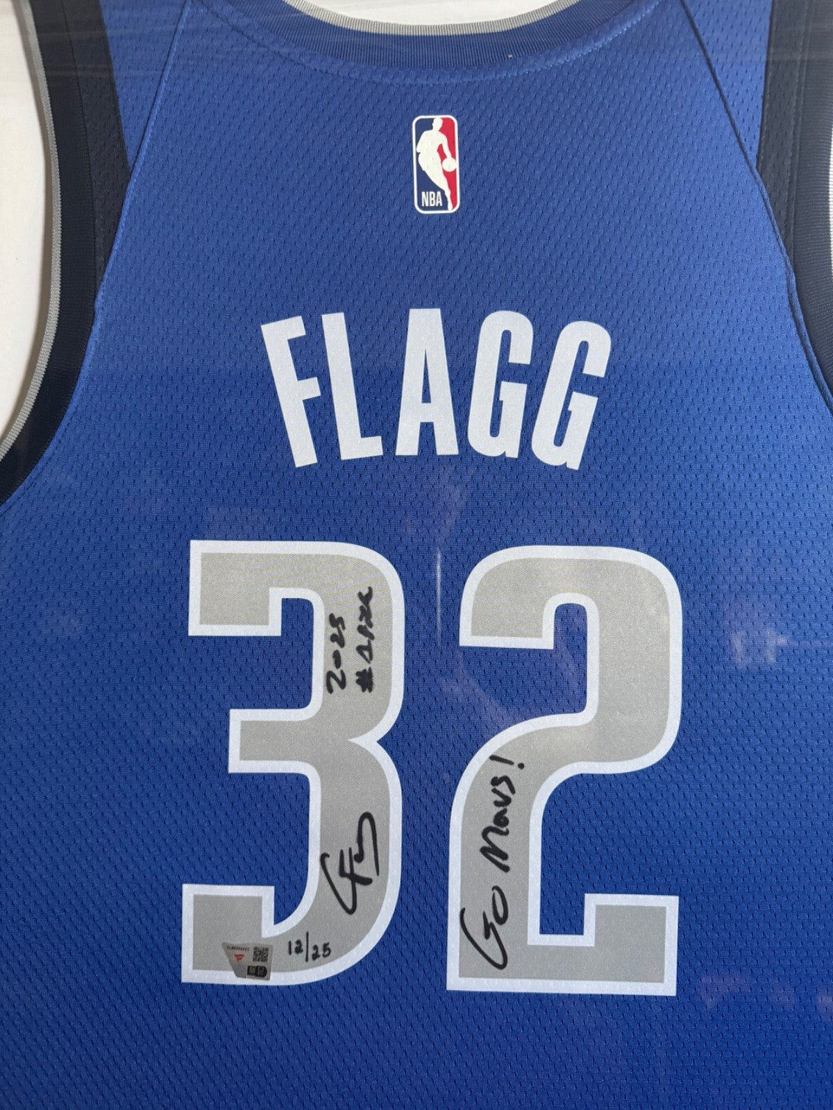 Cooper Flagg Signed & Dual-Inscribed Blue Dallas Mavericks Authentic Home Jersey