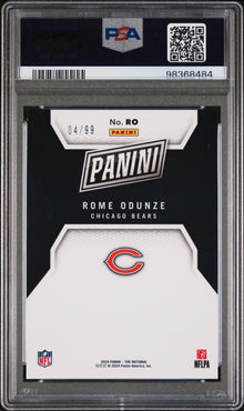 2024 Panini National Rome Odunze Silver Pack Insert 4/99 PSA 8 None Higher Pop 6