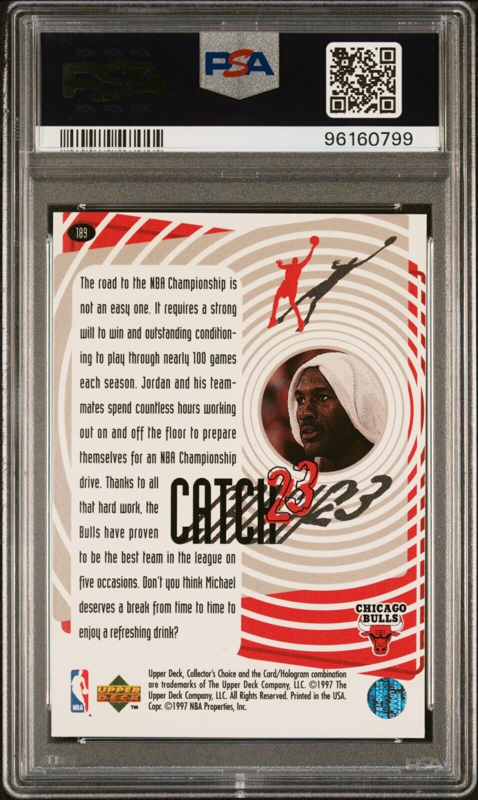 1997-98 Upper Deck Collector's Choice - Catch 23 Michael Jordan #189 PSA 7
