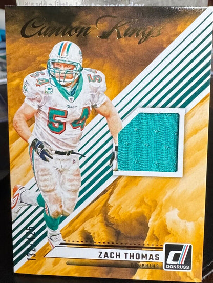 2024 Donruss Canton Kings Zach Thomas Jersey Patch 132/425!!! HOF