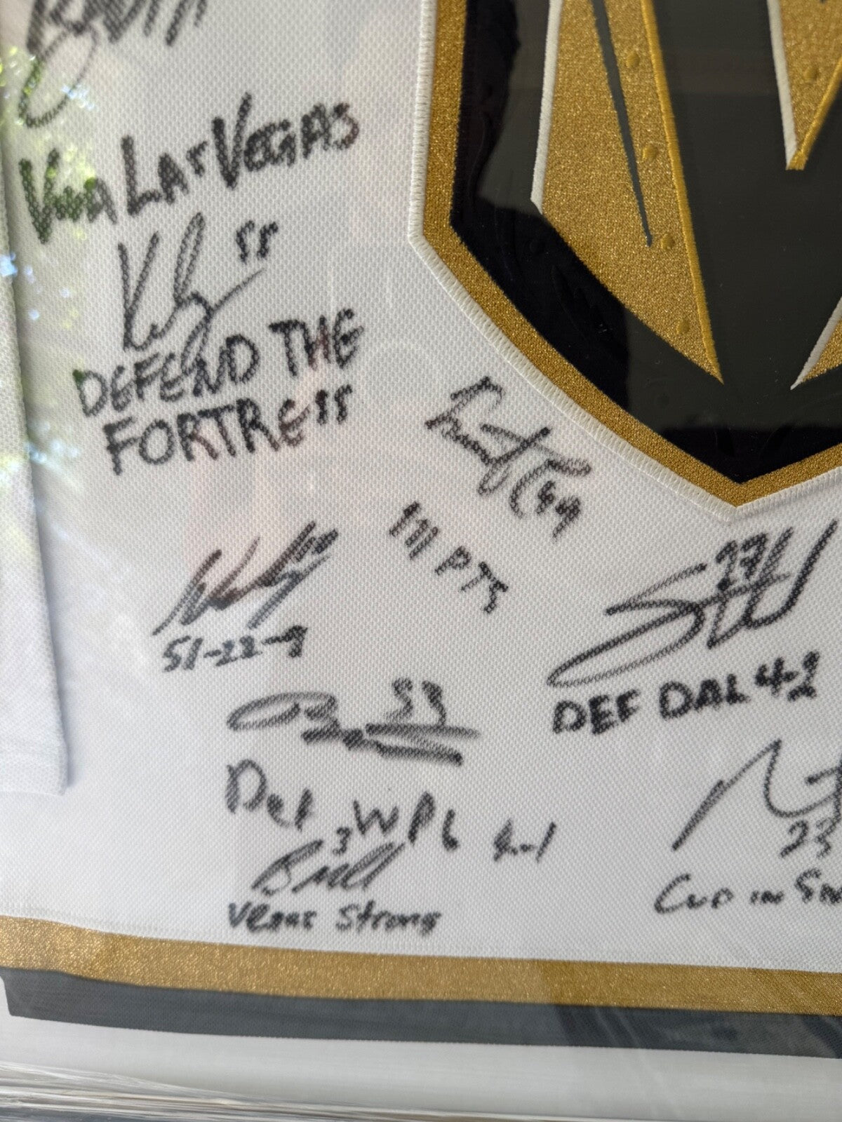 Las Vegas Golden Knights Framed Team Signed Stanley Cup Jersey Limited to 23 COA