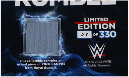 2023 WWE Royal Rumble Framed Limited Edition Relic Print (#54/300) - 24 x 28