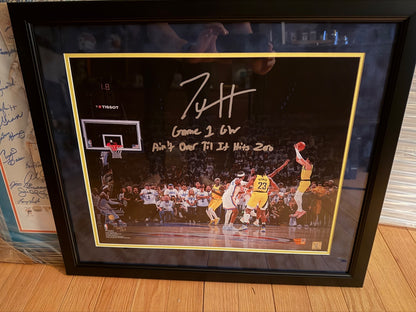 Tyrese Haliburton Signed 16x20 Framed Photo LE/25 “Game 1 GW” Fanatics COA
