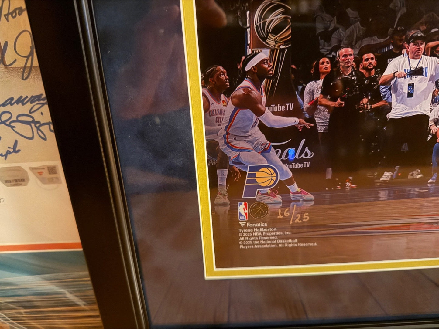 Tyrese Haliburton Signed 16x20 Framed Photo LE/25 “Game 1 GW” Fanatics COA