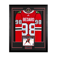 Signed Connor Bedard Chicago Blackhawks Adidas Jersey Framed - AJ sports COA