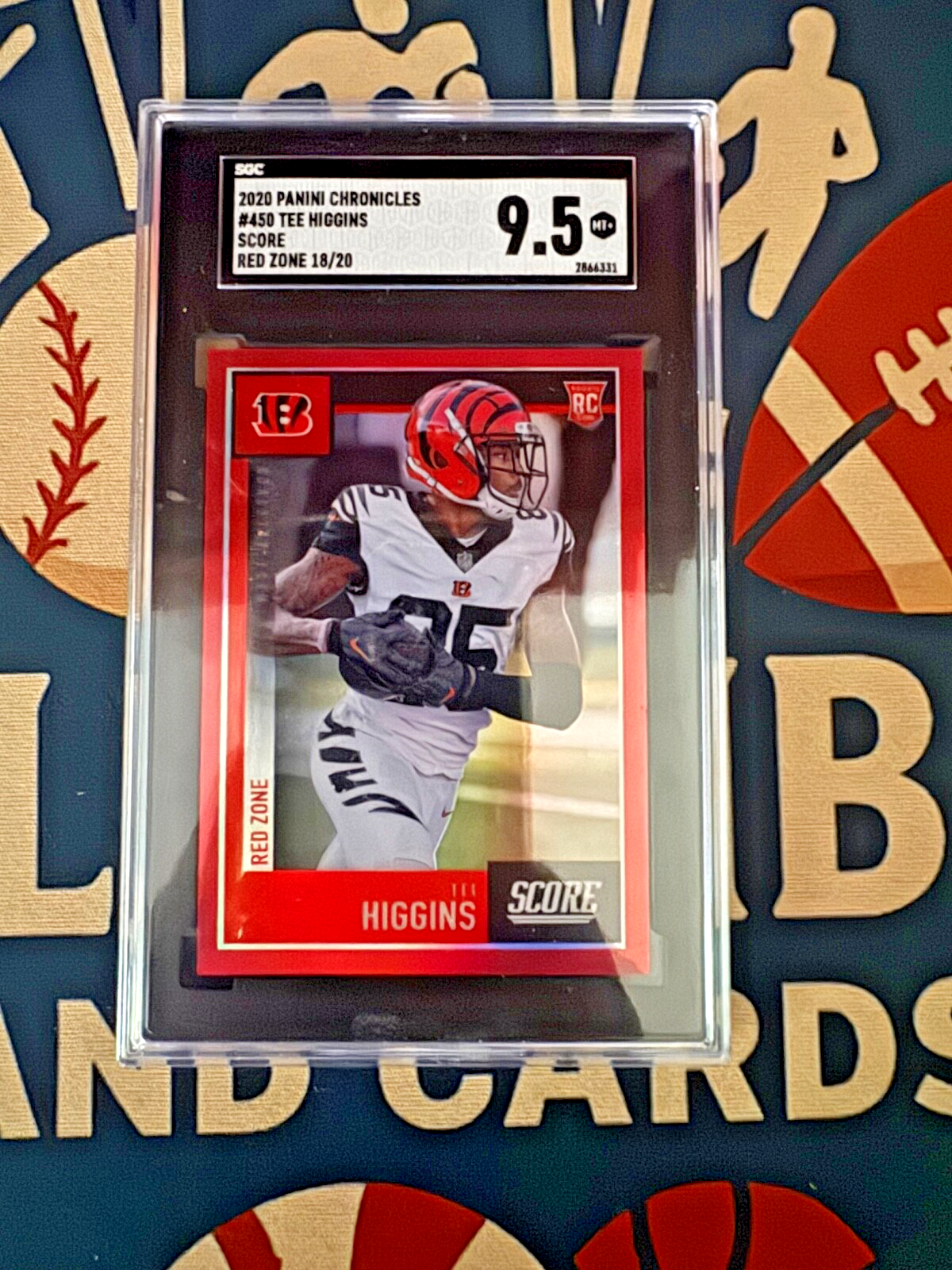 2020 Panini Chronicles Red Zone 18/20 Tee Higgins SGC 9.5 Bengals Rookie RC