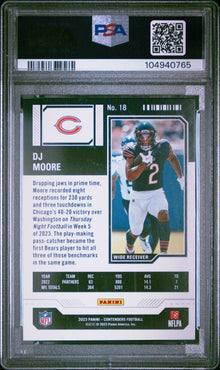2023 Contenders - Season Ticket D.J. Moore #18 Goal Line Ticket FOTL 4/5 Bears