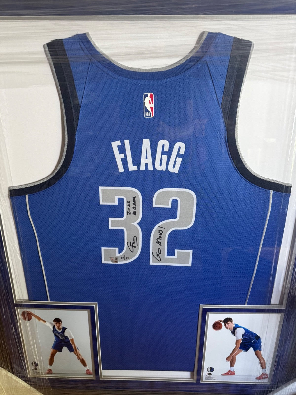 Cooper Flagg Signed & Dual-Inscribed Blue Dallas Mavericks Authentic Home Jersey