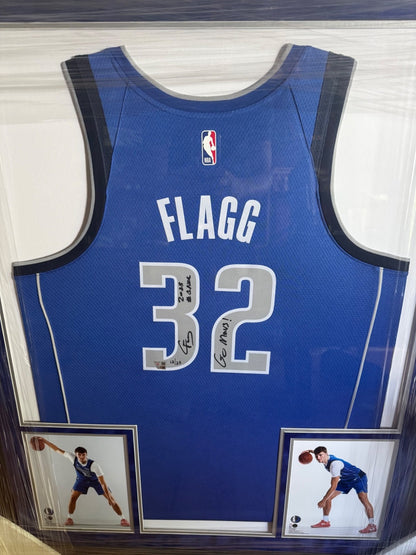 Cooper Flagg Signed & Dual-Inscribed Blue Dallas Mavericks Authentic Home Jersey