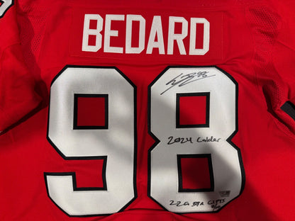 Connor Bedard Signed & Inscribed Rookie Jersey – Limited Edition  8/10 Fanatics