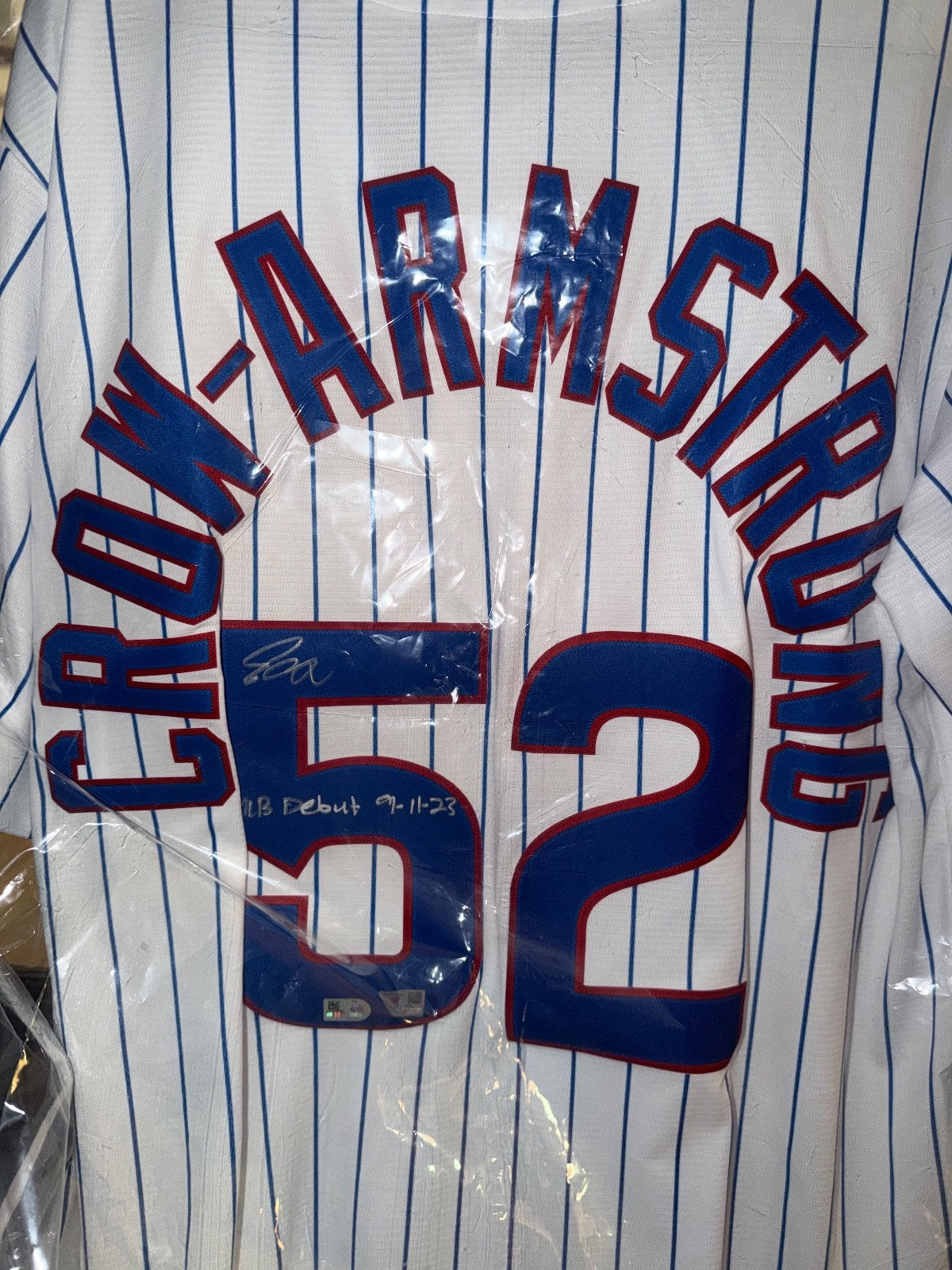 Pete Crow-Armstrong Signed Chicago Cubs Jersey #52 Rookie MLB Debut Inscribed