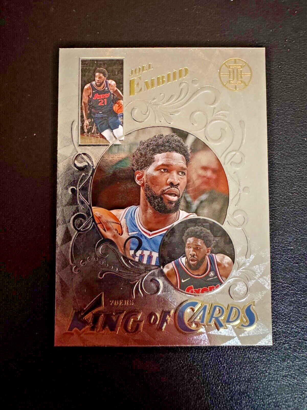 2021-22 Panini Illusions - King of Cards Joel Embiid #4 Embossed