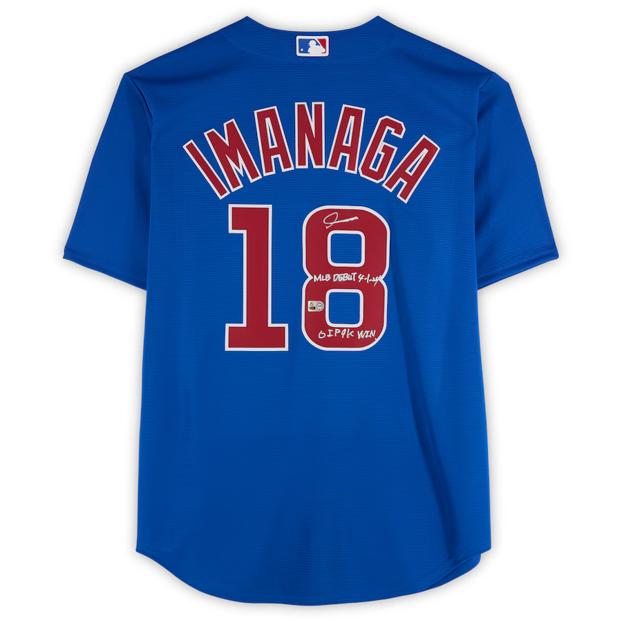 Shota Imanaga MLB Debut Chicago Cubs Autographed Nike Replica Jersey - Fanatics