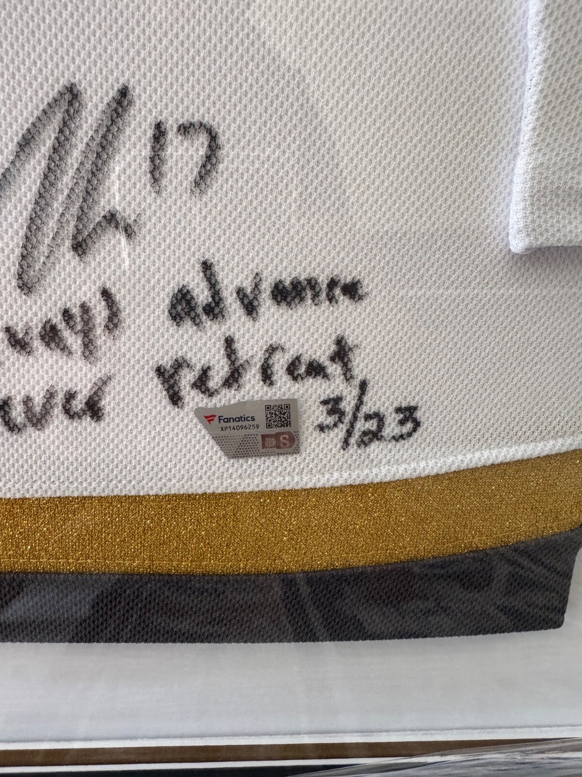 Las Vegas Golden Knights Framed Team Signed Stanley Cup Jersey Limited to 23 COA