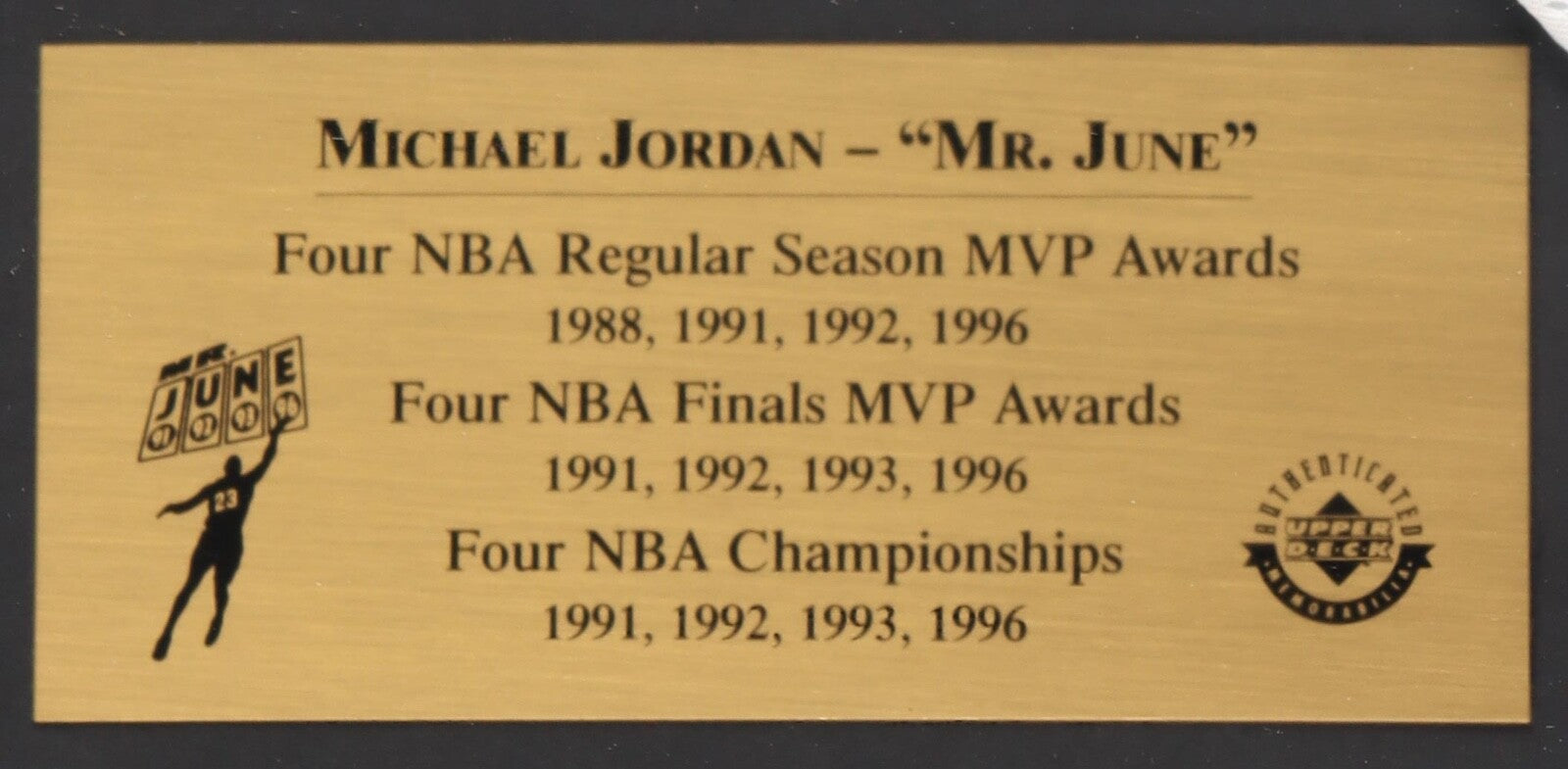 Michael Jordan Signed Mr. June 1995-96 Pro Cut Chicago Bulls Framed Jersey UDA