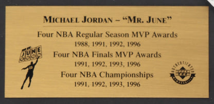 Michael Jordan Signed Mr. June 1995-96 Pro Cut Chicago Bulls Framed Jersey UDA