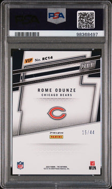 2024 NATIONAL ROME ODUNZE VIP GOLD ROOKIES |  #15/44 PSA 8 (RC) JERSEY MATCH