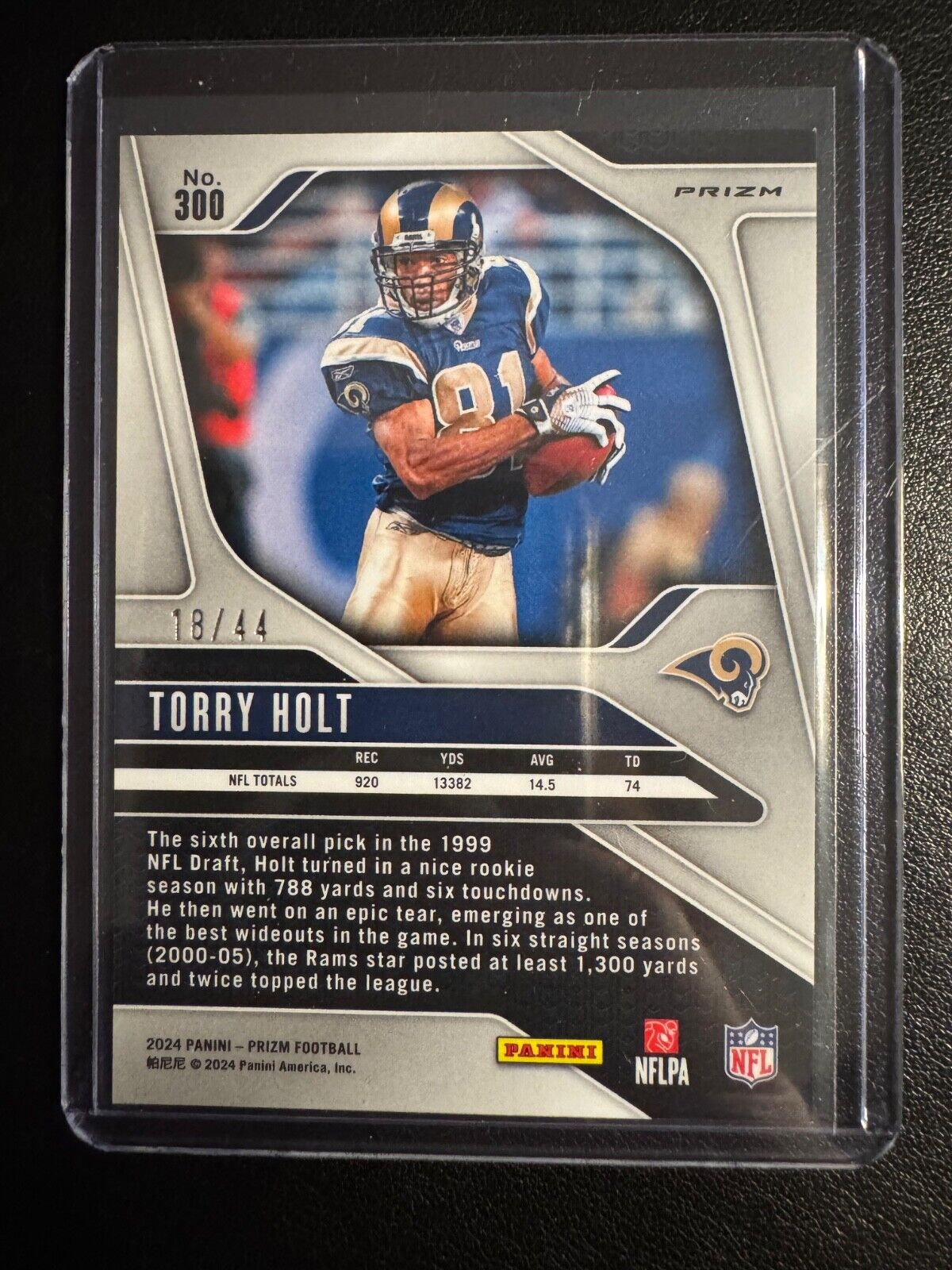 2024 Panini Red & Yellow Prizm #300 Torry Holt Rams 35/44