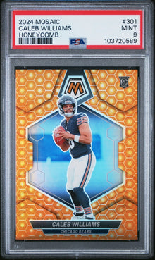 2024 Mosaic - Rookies Caleb Williams #301 Honeycomb SSP Prizm (RC) PSA 9 LOW POP