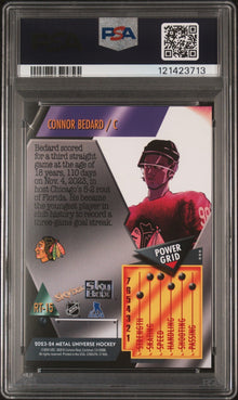 2023-24 Skybox Metal Universe 2013 Retro Connor Bedard RC RARE LOW POP PSA 8