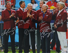 Tom Brady Payton Manning John Elway Joe Montana + 3 QB Legends Signed Picture LE