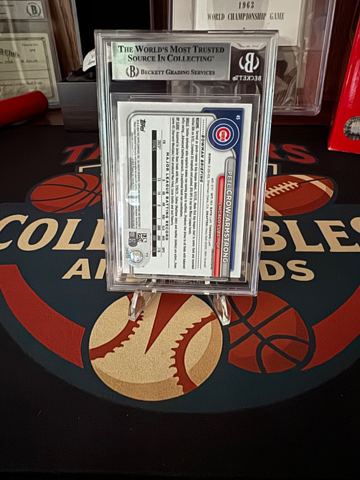 2024 Bowman Chrome Pete Crow-Armstrong On Card Auto BGS Rookie Chicago Cubs