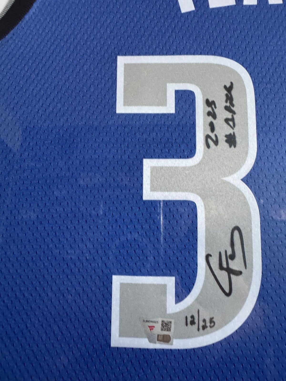 Cooper Flagg Signed & Dual-Inscribed Blue Dallas Mavericks Authentic Home Jersey