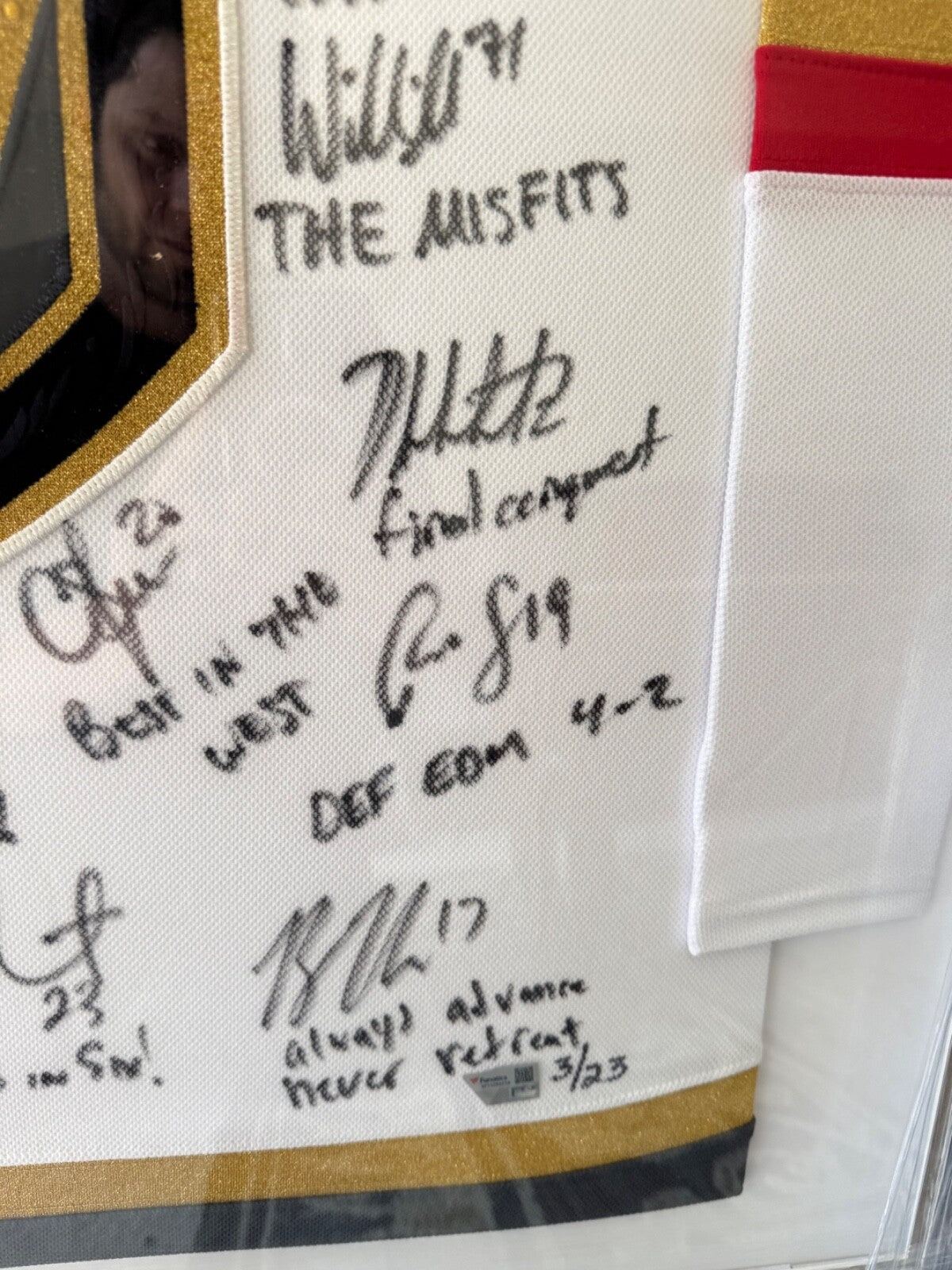 Las Vegas Golden Knights Framed Team Signed Stanley Cup Jersey Limited to 23 COA