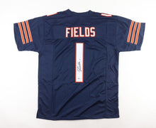 Justin Fields Signed Chicago Bears Custom Jersey Beckett COA #1