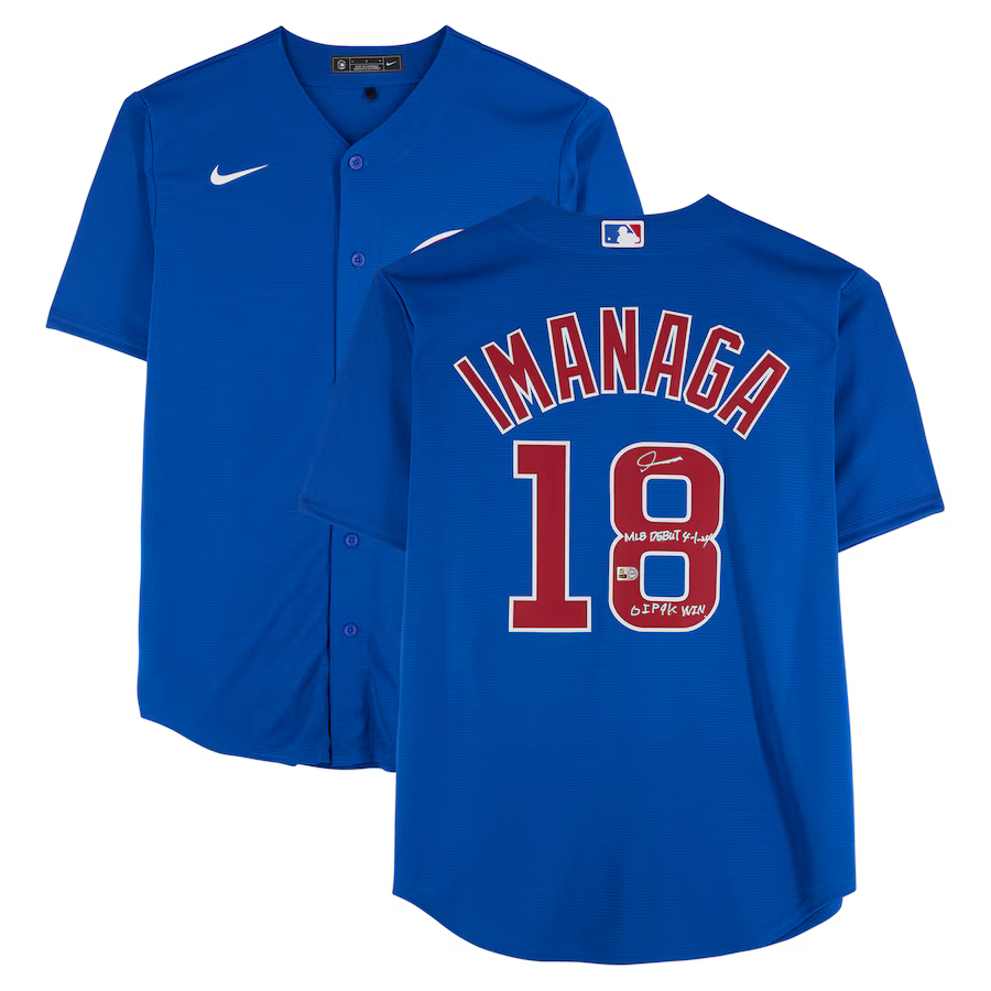 Shota Imanaga MLB Debut Chicago Cubs Autographed Nike Replica Jersey - Fanatics