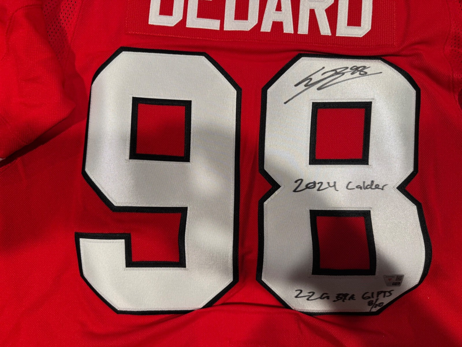 Connor Bedard Signed & Inscribed Rookie Jersey – Limited Edition  8/10 Fanatics