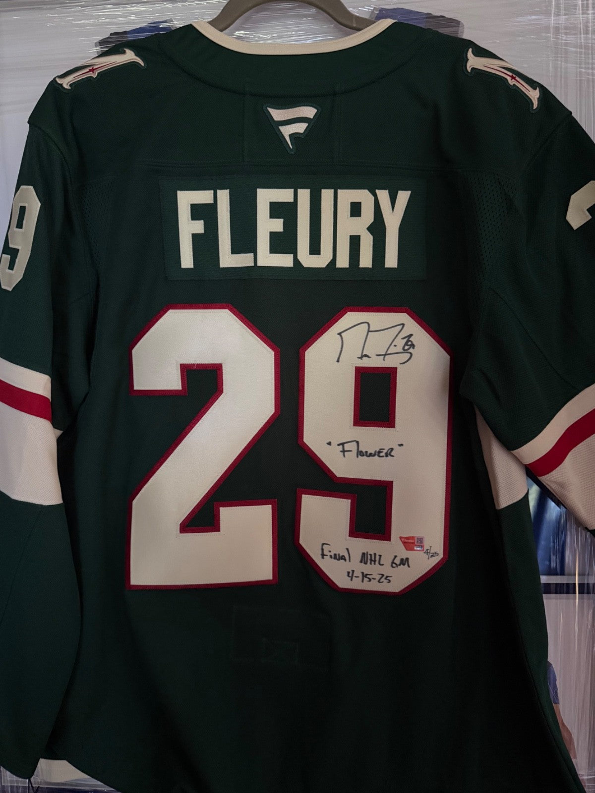 Marc-André Fleury Final NHL Game Signed & Inscribed Jersey – “Flower” – 4/10/25