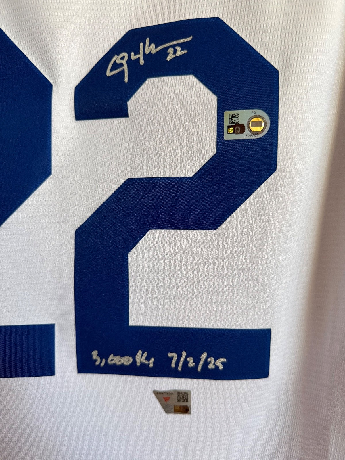Clayton Kershaw Autographed Dodgers Jersey – 3,000 Strikeouts 7/2/25 – Fanatics