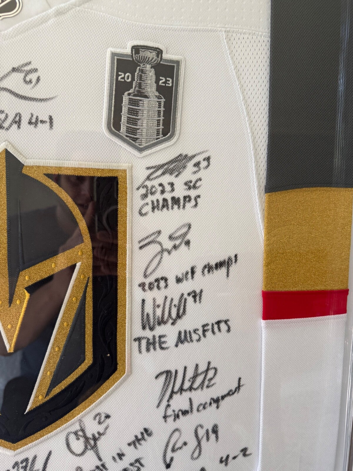 Las Vegas Golden Knights Framed Team Signed Stanley Cup Jersey Limited to 23 COA