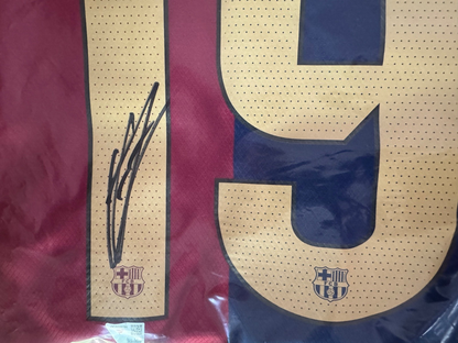 Lamine Yamal FC Barcelona Signed 2024-25 Red and Blue Long Sleeve Nike Jersey