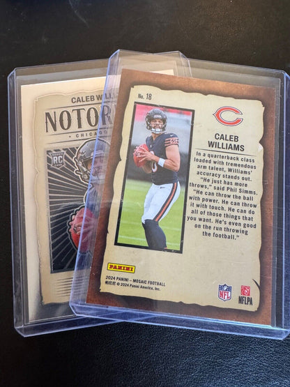 2024 Panini Mosaic - Notoriety #18 Caleb Williams (RC) Rookie Chicago Bears