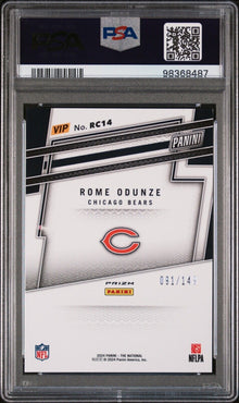 2024 NATIONAL ROME ODUNZE VIP ROOKIES RED SPARKLE |  #91/149 PSA 9 (RC)